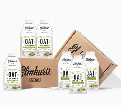 Pistazie Oat Creamer von Elmhurst | Verwandle Deinen Kaffee in ein cremiges Geschmackserlebnis | 100% pflanzlich, natürlich | Jetzt entdecken!