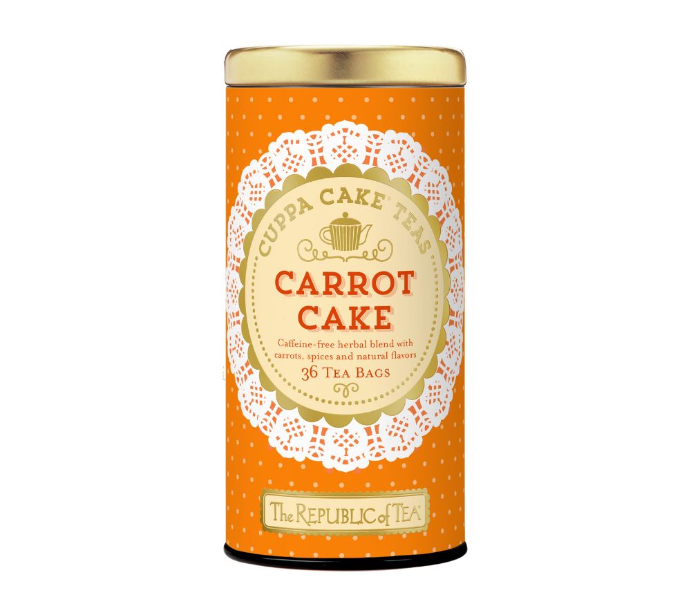 Carrot Cake Cuppa Cake Tea von The Republic of Tea kaufen | 100 % natürliche Zutaten | vegan & koffeinfrei | heiß oder kalt genießbar | EU-weiter Versand 