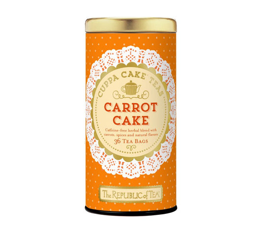 Carrot Cake Cuppa Cake Tea von The Republic of Tea kaufen | 100 % natürliche Zutaten | vegan & koffeinfrei | heiß oder kalt genießbar | EU-weiter Versand 