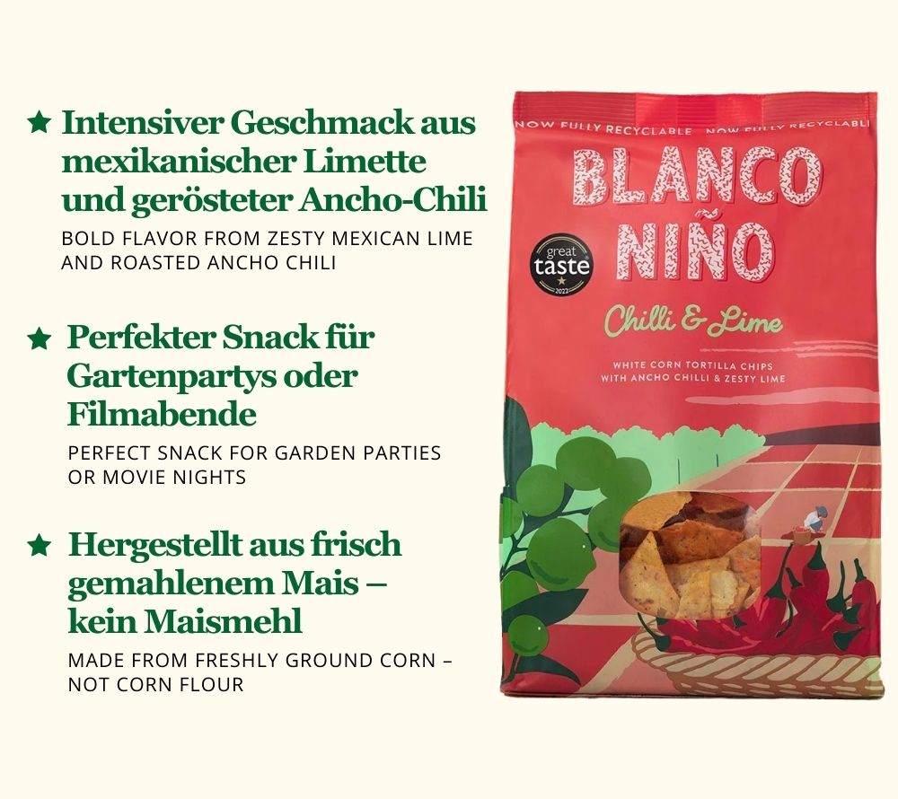 Tortilla Chips-Chilli & Lime von Blanco Nino