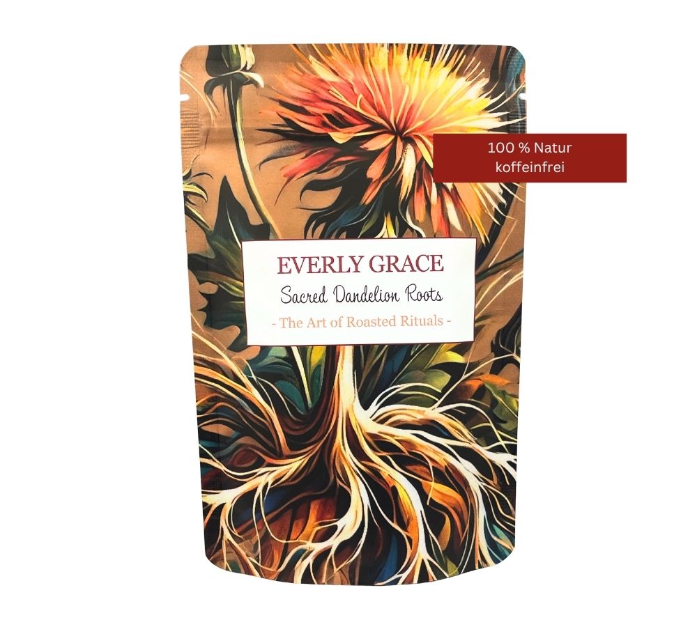 Everly Grace Roasted Rituals – Sacred Dandelion Roots 🌱 Kaffeealternative 🌱 100 % Natur – vegan, koffeinfrei 🌱 erdig, wärmend & sanft bitter🌱Jetzt bestellen!