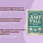 Würziges Jerky mit Pfeffer & Meersalz, 100 % pflanzlich. Black Pepper & Sea Salt Jerky bei Madevegan online bestellen & kräftigen Snack genießen.