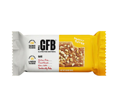 Peanut Butter Bar von The Gluten Free Brothers – vegan, glutenfrei & proteinreich. Cremig-nussiger Riegel aus natürlichen Zutaten. Jetzt probieren bei Madevegan.
