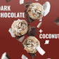 Dark Chocolate Coconut Bites – veganer Protein-Snack mit Kokos & Schokolade. Glutenfrei & non-GMO. Jetzt probieren bei Madevegan.