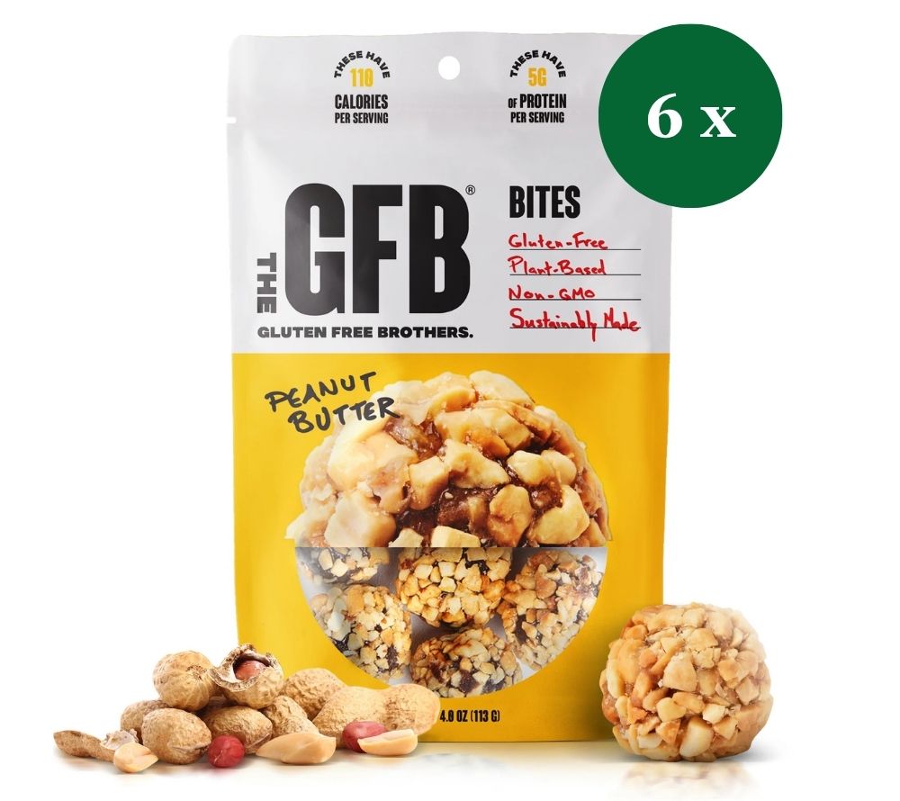 Peanut Butter Bites – vegane Protein-Snacks mit cremiger Erdnussbutter. Glutenfrei, non-GMO & natürlich lecker. Jetzt kaufen bei Madevegan.