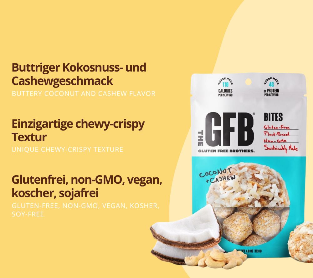 Variety Pack-6 Pcs Bites (2 each Coc Cashew, Dark Choc PB, PB) von GFB The Gluten Free Brothers