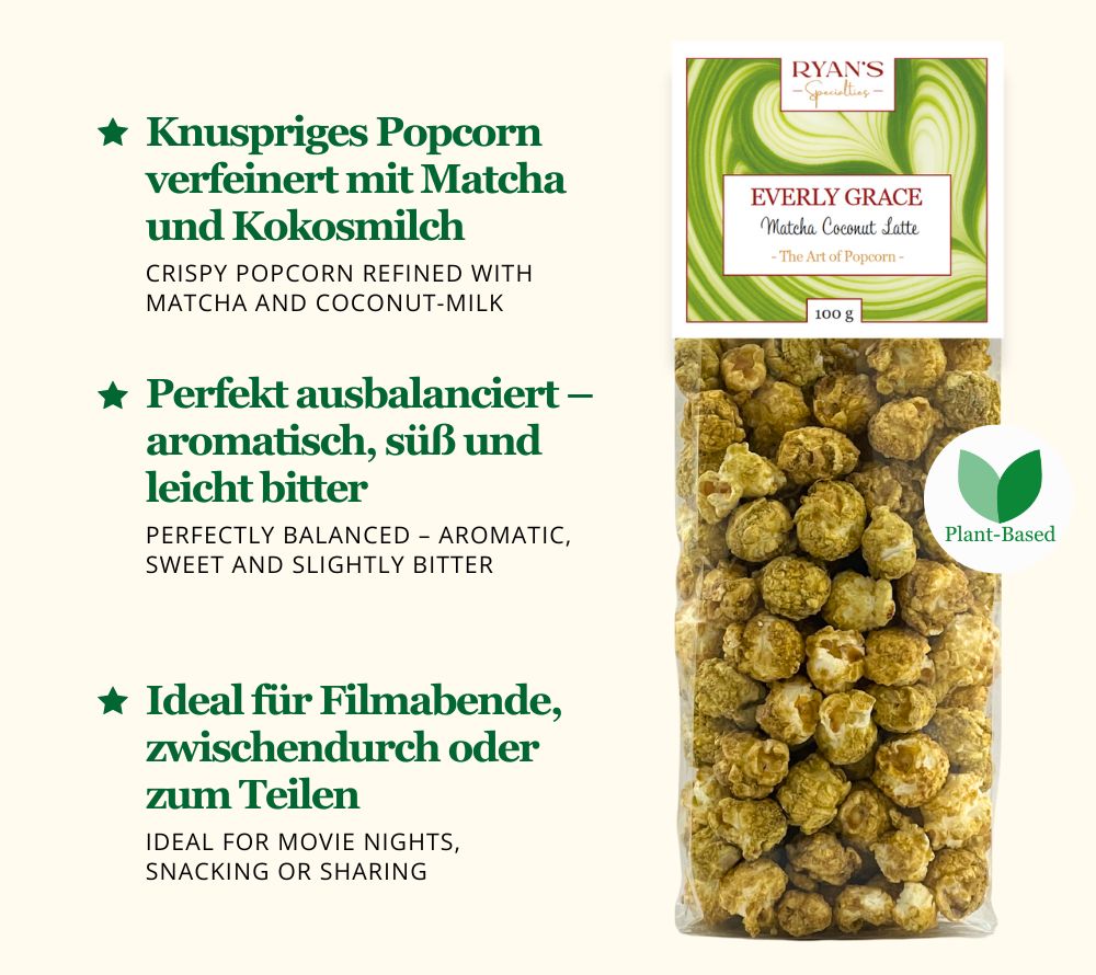Everly Grace Popcorn - Matcha Coconut Latte