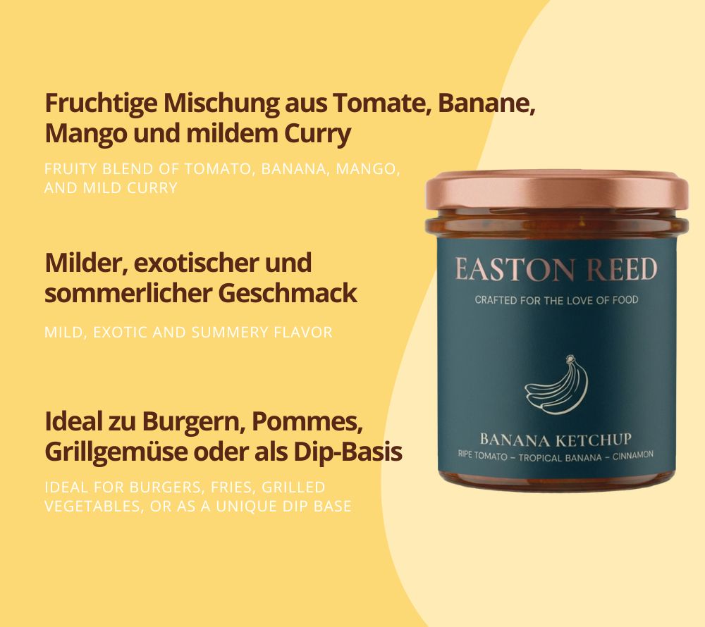 Ehrlicher Ketchup mit sonnengereiften Tomaten, mild-würzig & vielseitig – perfekt zu Burgern, Pommes & Grillgerichten.