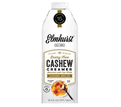 Caramel Brulee Cashew Creamer von Elmhurst | Verfeinere deinen Kaffee | perfekte Balance aus Cashew-Milch & Karamell | Natürlich & unwiderstehlich ☕