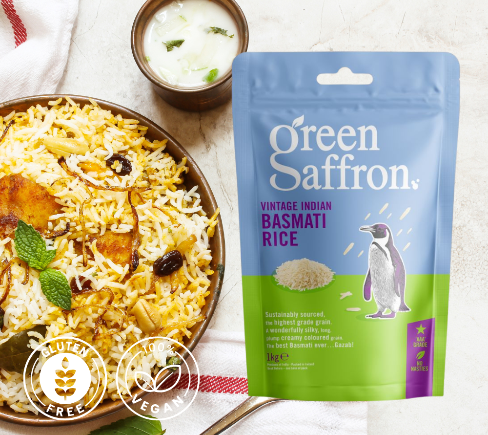 Vintage Pure Basmati Reis von Green Saffron