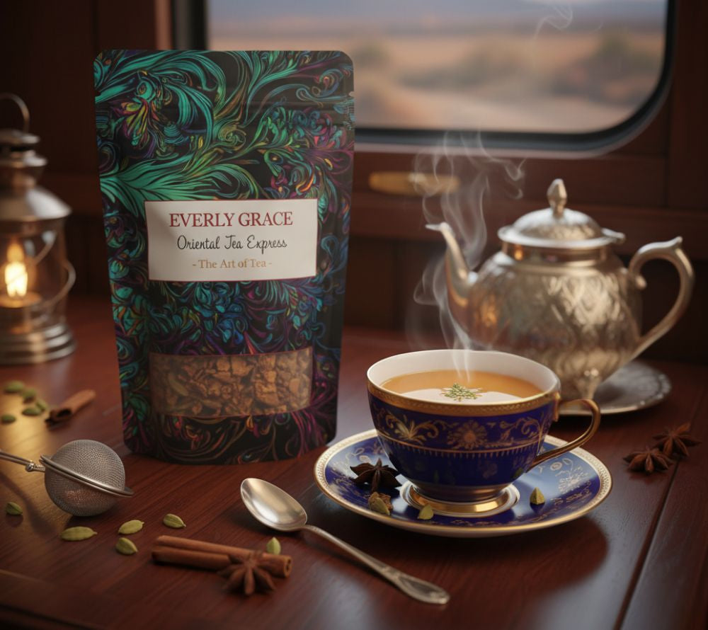 Oriental Tea Express von Everly Grace kaufen | Dein Ticket in die Welt des legendären Chai 🚂 Inspiriert vom Glamour des legendären Orient Express | 100% Bio