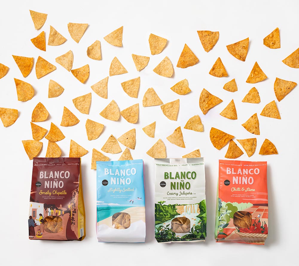 Tortilla Chips Lightly Salted Chips von Blanco Niño entdecken | 100 % vegan & glutenfrei | nach aztekischer Methode hergestellt | EU-weiter Versand