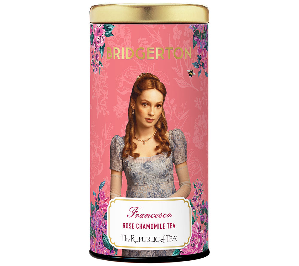 Bridgerton Francesca Rose Chamomile Tea von The Republic of Tea kaufen | Kamillentee mit Hibiskus, Apfel, Rosenblätter | Ideal als Geschenk