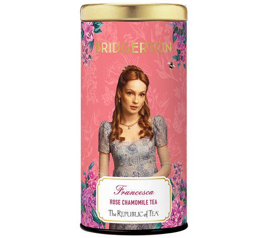 Bridgerton Francesca Rose Chamomile Tea von The Republic of Tea kaufen | Kamillentee mit Hibiskus, Apfel, Rosenblätter | Ideal als Geschenk