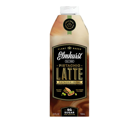 Pistachio Crème Latte von Elmhurst | Veganer Pistazien-Traum | Perfekter Plant-based Latte | Geschmack von gerösteten Pistazien mit samtiger Vanille