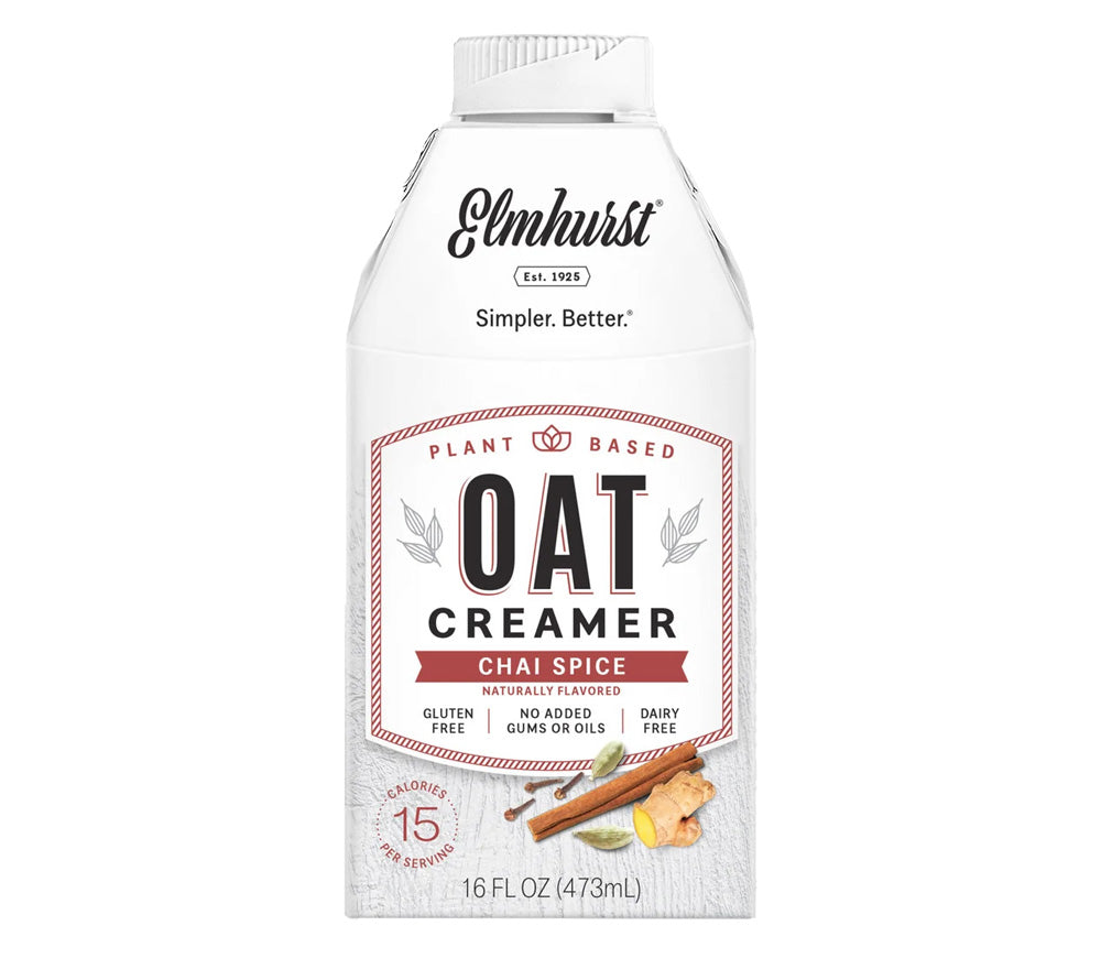 Chai Spice Oat Creamer von Elmhurst kaufen | Erlebe die Fusion aus cremigem Hafer & exotischen Chai-Gewürzen | 100% pflanzlich, natürlich & aromastark. 🍵