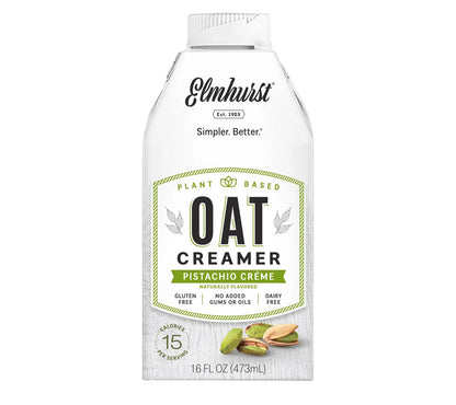 Pistazie Oat Creamer von Elmhurst | Verwandle Deinen Kaffee in ein cremiges Geschmackserlebnis | 100% pflanzlich, natürlich | Jetzt entdecken!