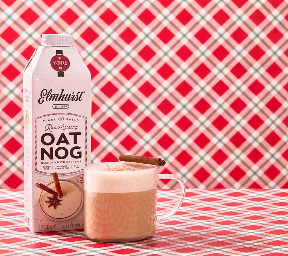 OatNog Cashew von Elmhurst - Veganer EggNog aus Hafer mit Cashew (946 ml)