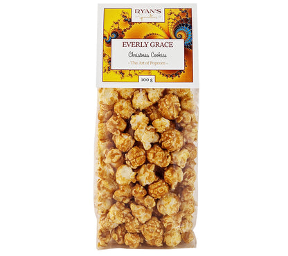 Everly Grace Christmas Cookies Popcorn kaufen | Süßes Karamell & würzige Spekulatius-Aromen | Perfekt für festliche Anlässe oder als Jahreszeit-Snack | 100 % natürlich & vegan