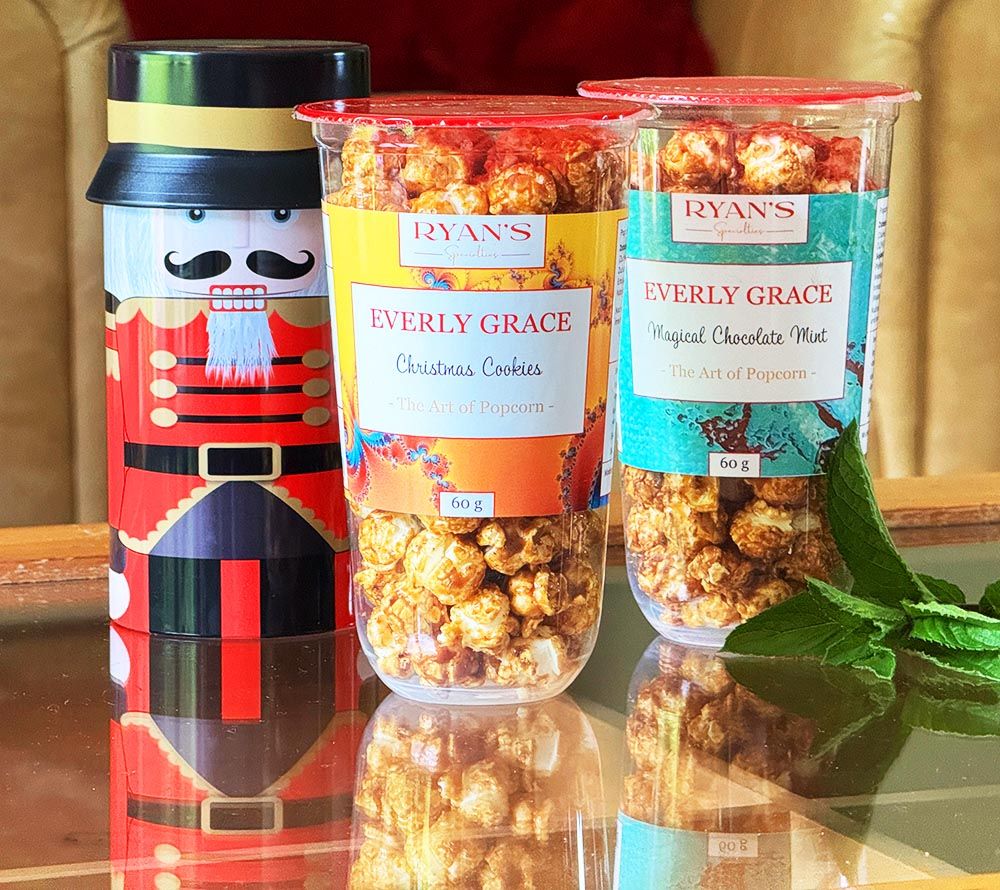 Everly Grace Christmas Cookies Popcorn kaufen | Süßes Karamell & würzige Spekulatius-Aromen | Perfekt für festliche Anlässe oder als Jahreszeit-Snack | 100 % natürlich & vegan