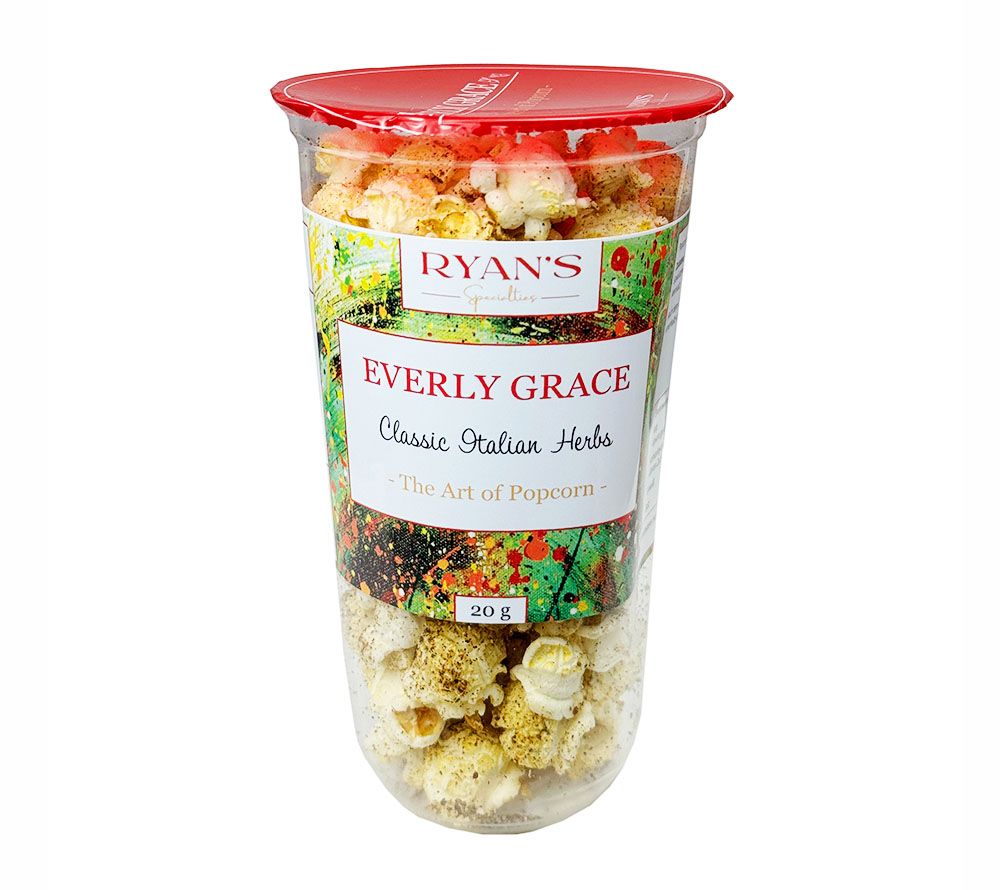 Aromatisches Gourmet-Popcorn Classic Italian Herbs von Everly Grace ☆ mit italienischen Kräutern ☆ hohe Qualität ☆ 100 % vegan ☆ Jetzt probieren!