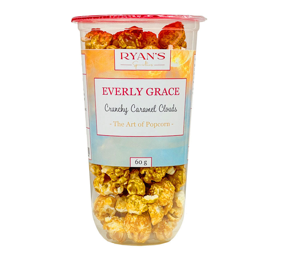 Popcorn Crunchy Caramel Clouds von Everly Grace kaufen | Knuspriges Karamell Popcorn | Intensiver Geschmack, 100 % vegan | Perfekt für jeden Anlass