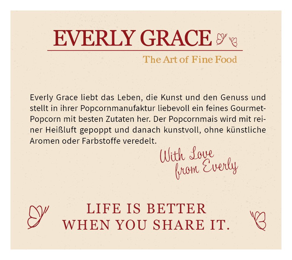 Popcorn von Everly Grace kaufen | liebevoll hergestelltes Gourmet Popcorn | ohne künstliche Aromen