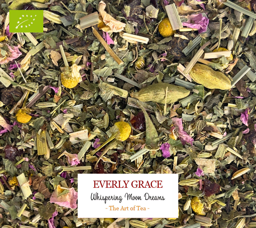 Whispering Moon Dreams Tea von Everly Grace kaufen | Dein Sleepy Tea Moment 🌙 Zeit für Entschleunigung 🫖 Pure Entspannung in Deiner Tasse | 100% Bio