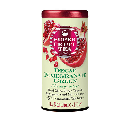 Decaf Pomegranate Green Tea von The Republic of Tea kaufen | fruchtiger Tee für jede Tageszeit | süß-säuerlicher Granatapfel