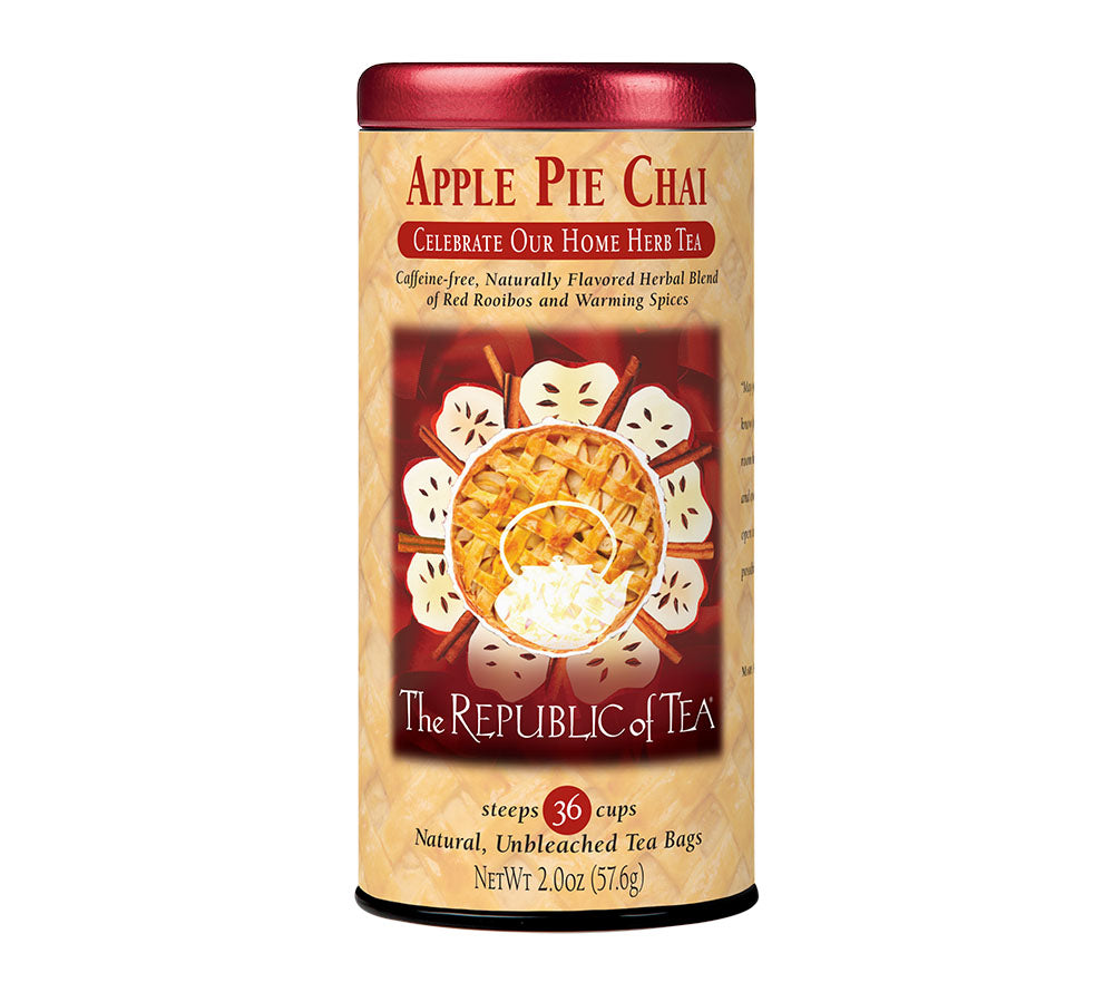 Apple Pie Chai Herbal Tea von The Republic of Tea kaufen 🍂 Genussvoller Herbst 🍂 fruchtiger Geschmack nach Apfel und Zimt 🍂 Jetzt probieren