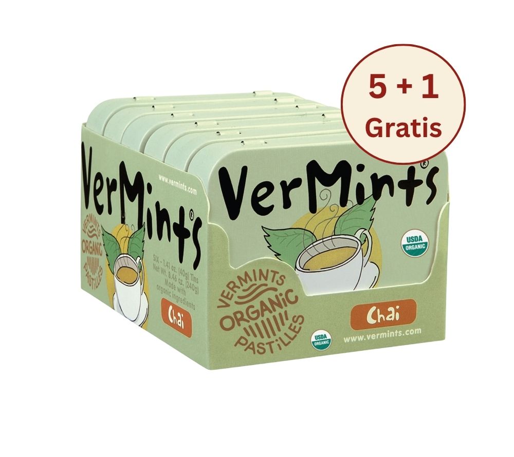 Vegane Minzpastillen von VerMints in verschiedenen Geschmacksrichtungen ♥ Glutenfrei & bio-zertifiziert ✓ frischer Atem ✓ 100 % vegan ✓ Jetzt probieren!