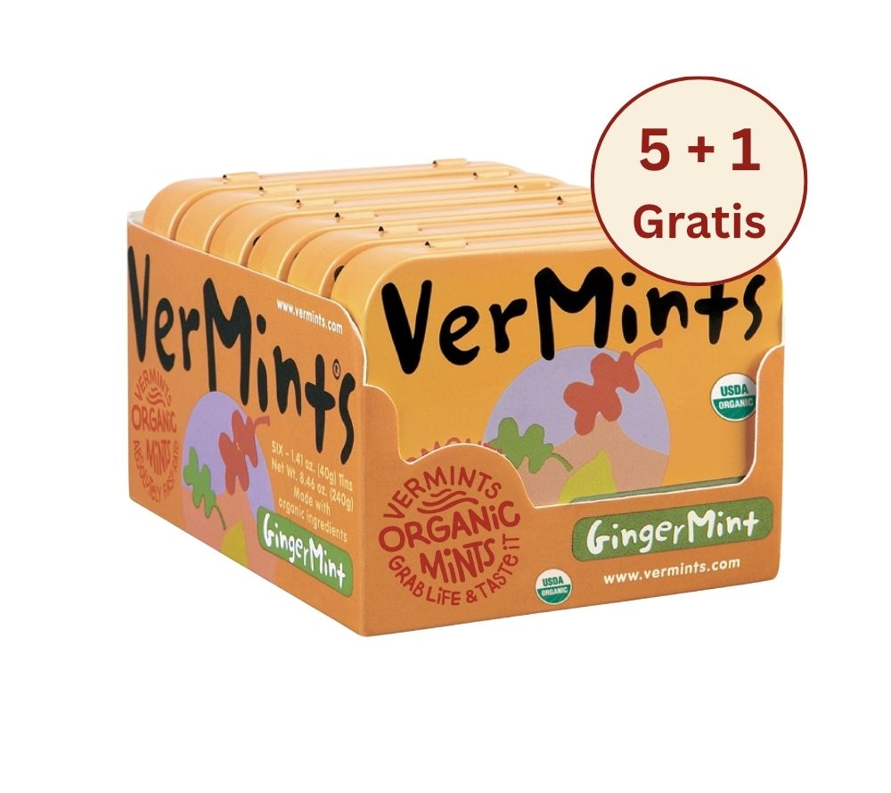 Vegane Minzpastillen von VerMints in verschiedenen Geschmacksrichtungen ♥ Glutenfrei & bio-zertifiziert ✓ frischer Atem ✓ 100 % vegan ✓ Jetzt probieren!