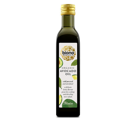 Cold Pressed Avocado Oil von Biona kaufen | reich an natürlichen Vitaminen und Nährstoffen | Ideal für Salate, zum Braten und Backen | EU-weiter Versand
