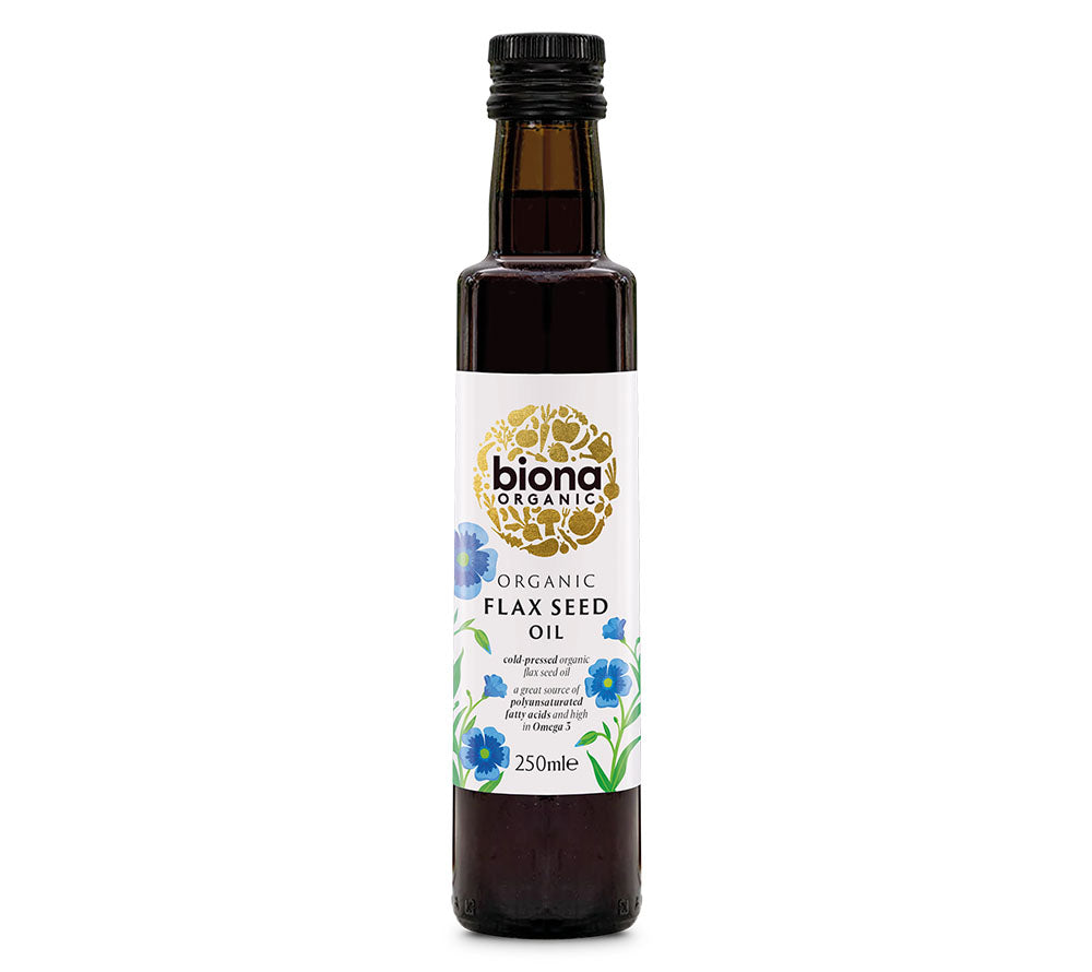 Flax Seed Oil von Biona kaufen | schonend hergestellt, reich an essentiellen Fettsäuren, bio | Perfekt für Salate und Smoothies