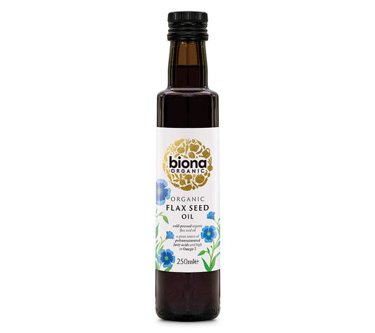 Flax Seed Oil von Biona kaufen | schonend hergestellt, reich an essentiellen Fettsäuren, bio | Perfekt für Salate und Smoothies | EU-weiter Versand