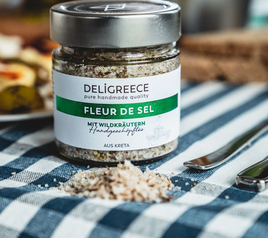 Fleur de Sel - salt with wild herbs from Deligreece