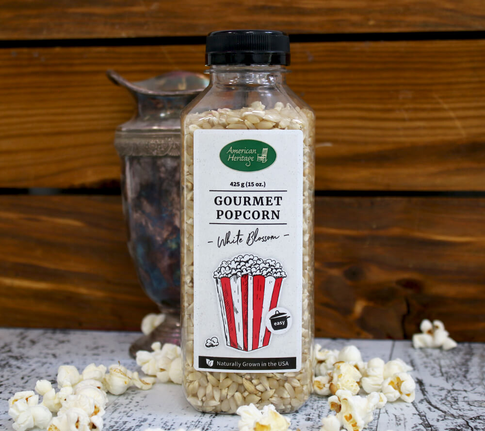 American Heritage White Blossom gourmet popcorn