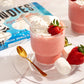 Vegane Marshmallows von Dandies mit einem Erdbeermilchshake